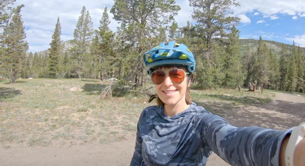 Video of Hannah mountain biking